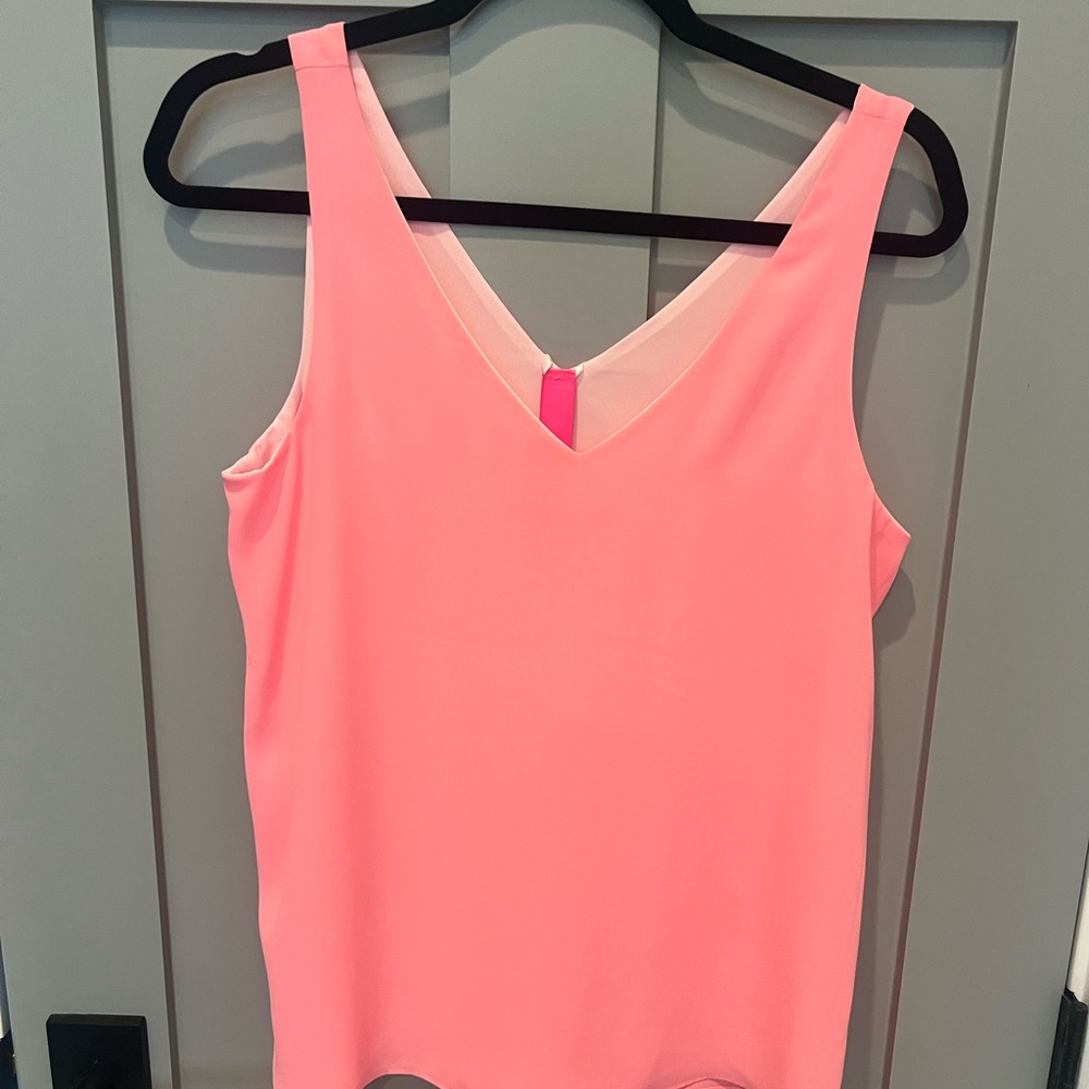 Lilly Pulitzer Silk reversible Pink Sleeveless V-Neck Top